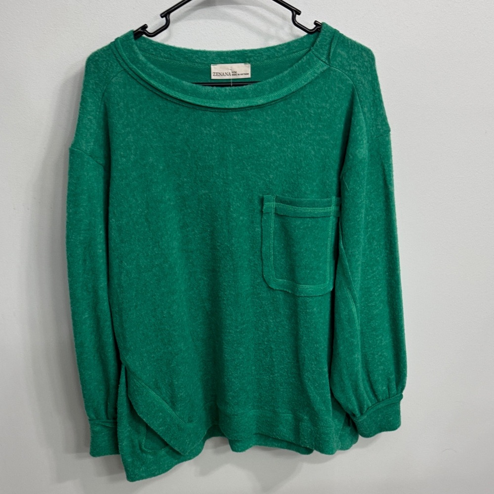 Zenana Green Boutique Top
